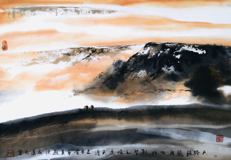 Shi Zhong Gui - Art Works - Chinese Paintings - Sunset